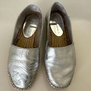 Zara Basic Silver Espadrilles 🩶